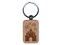 Fairytale Castle Fireworks Engraved Wood Rectangle Keychain Tag Charm